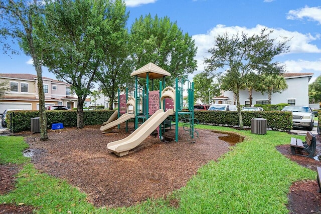 communal playground featuring central AC