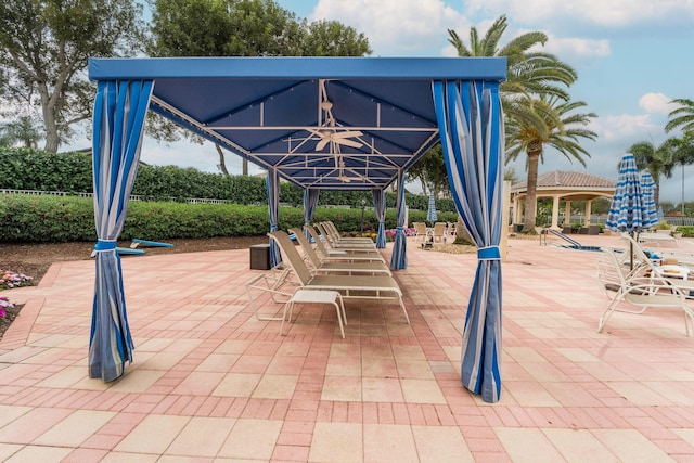 7087 Lombardy St, Boynton Beach, FL 33472 - view of patio / terrace featuring a gazebo