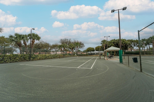 7087 Lombardy St, Boynton Beach, FL 33472 - view of sport court with a gazebo and fence