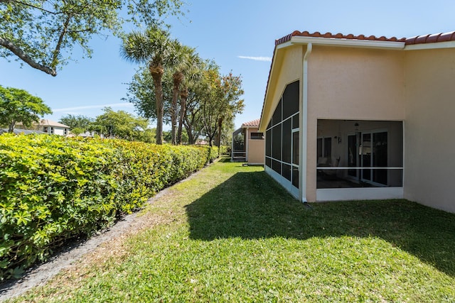 7087 Lombardy St, Boynton Beach, FL 33472 - view of yard featuring a sunroom
