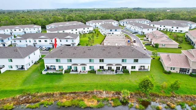 drone / aerial view featuring a residential view