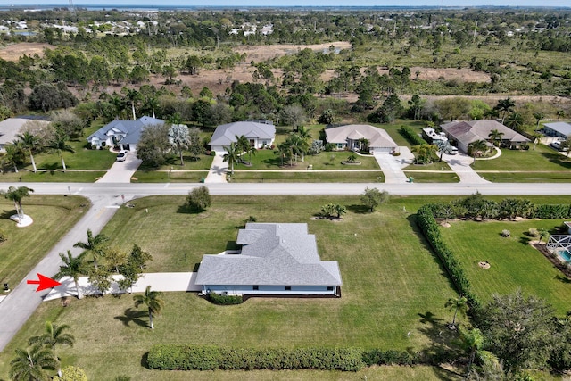 birds eye view of property featuring a residential view