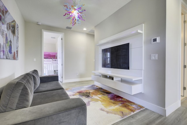 living room featuring hardwood / wood-style floors