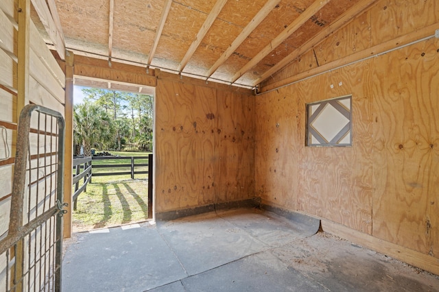 interior space with vaulted ceiling