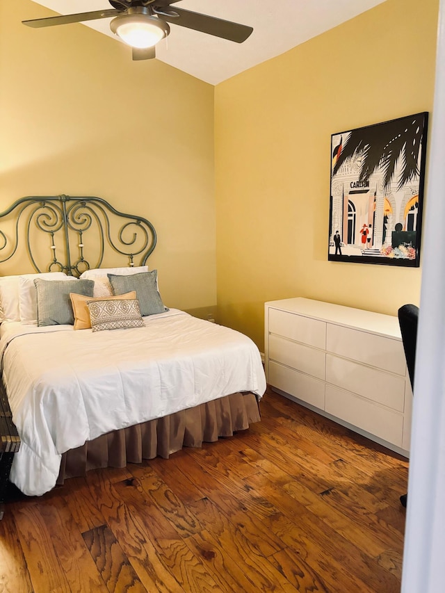 22663 Meridiana Dr, Boca Raton, FL 33433 - bedroom with a ceiling fan and wood finished floors