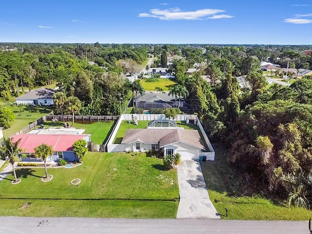 bird's eye view featuring a residential view