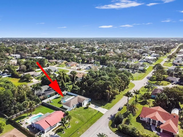 aerial view featuring a residential view