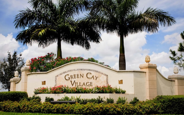 view of community sign