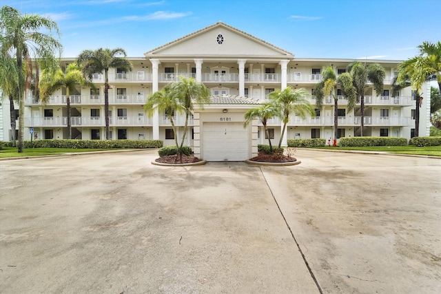 view of property with a garage