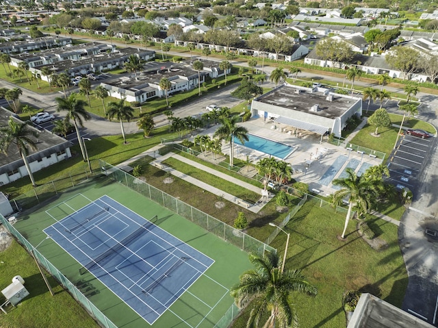 aerial view featuring a residential view