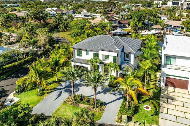 aerial view featuring a residential view