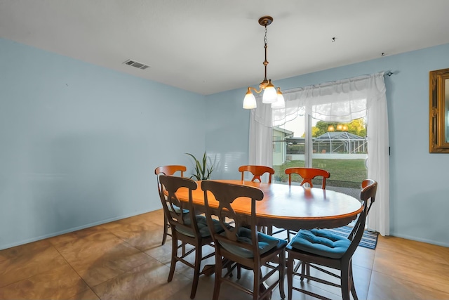 view of dining room