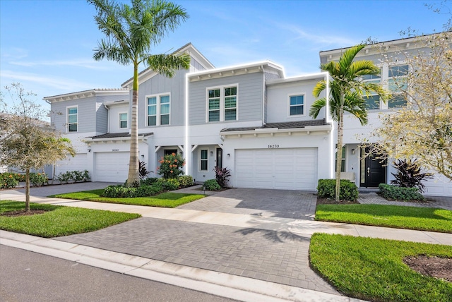 view of property featuring a garage