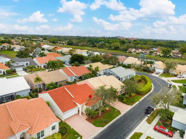 drone / aerial view featuring a residential view