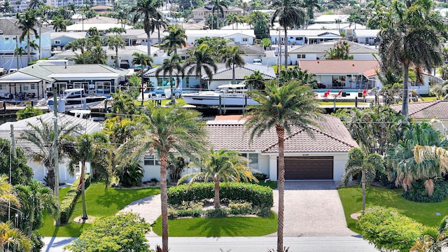 aerial view featuring a residential view