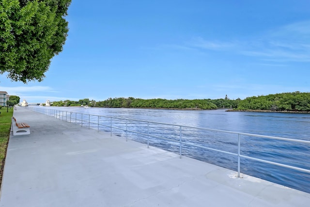 view of water feature