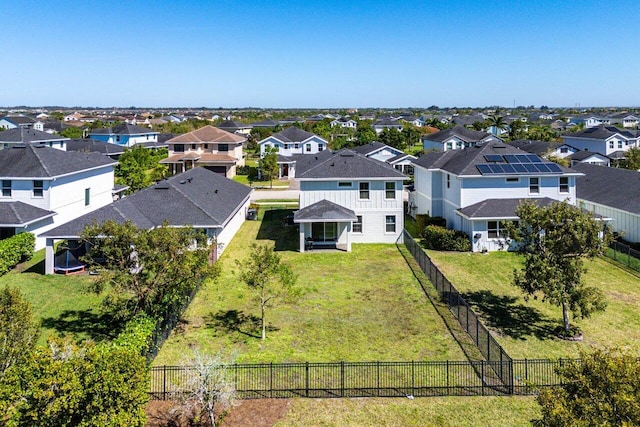 bird's eye view featuring a residential view