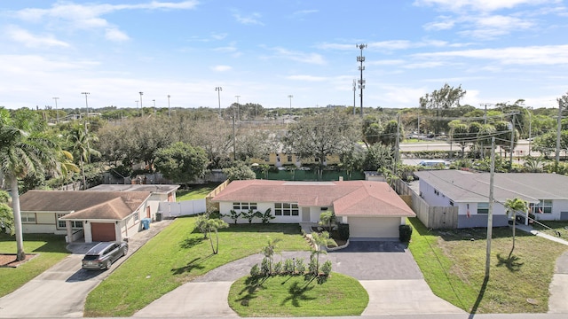 drone / aerial view featuring a residential view