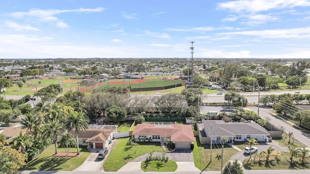 bird's eye view featuring a residential view