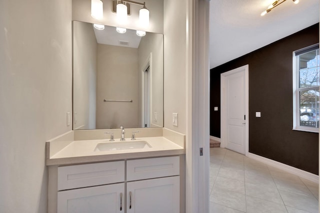 220 S Federal Hwy Unit 4, Lake Worth Beach, FL 33460 - bathroom featuring tile patterned floors, vanity, and baseboards