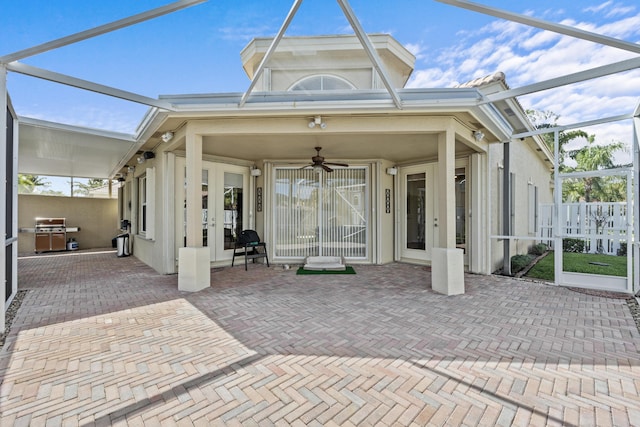 3036 Calle Valencia, West Palm Beach, FL 33409 - exterior space with ceiling fan and french doors