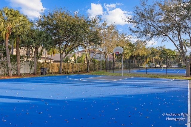 3036 Calle Valencia, West Palm Beach, FL 33409 - view of sport court with a tennis court, community basketball court, and fence