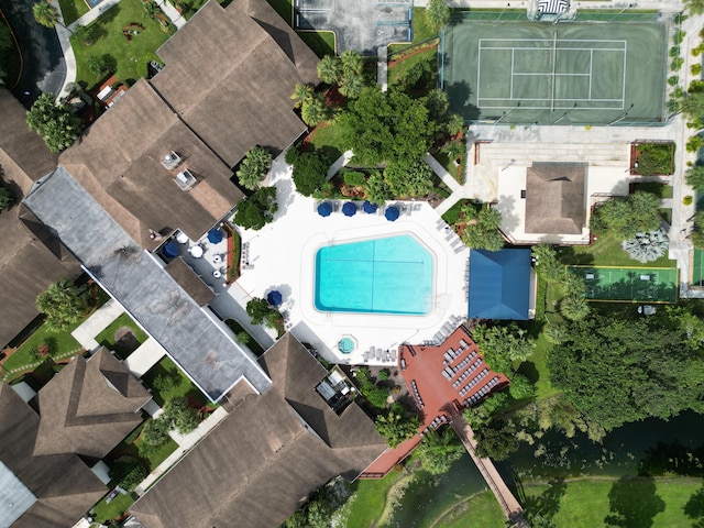 birds eye view of property