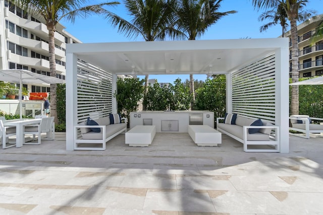 view of patio / terrace with an outdoor hangout area