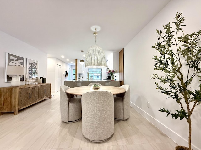 view of dining area