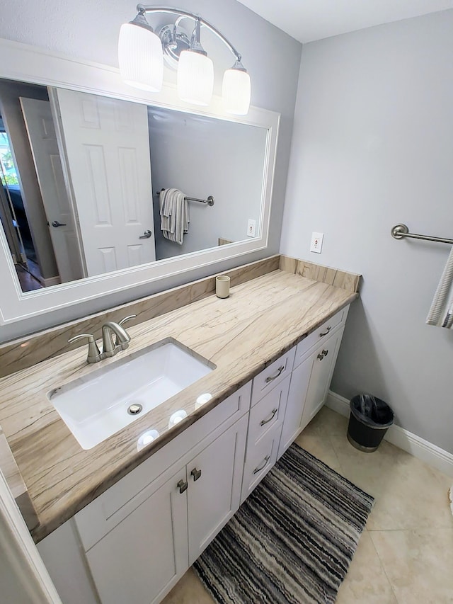 2400 S Ocean Dr Unit 2328, Fort Pierce, FL 34949 - bathroom featuring tile patterned floors and vanity