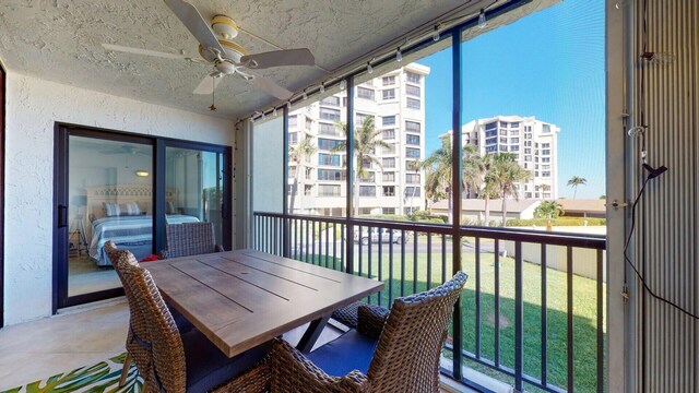 2400 S Ocean Dr Unit 2328, Fort Pierce, FL 34949 - sunroom / solarium featuring ceiling fan and a wealth of natural light