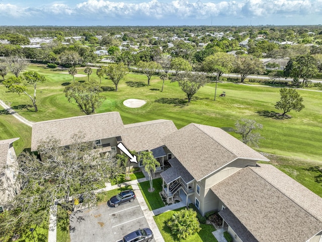 bird's eye view featuring view of golf course