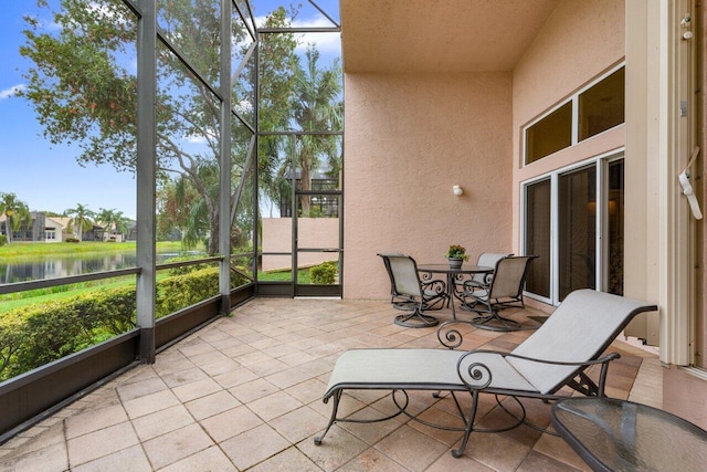 7357 Marbella Echo Dr, Delray Beach, FL 33446 - sunroom / solarium with a water view