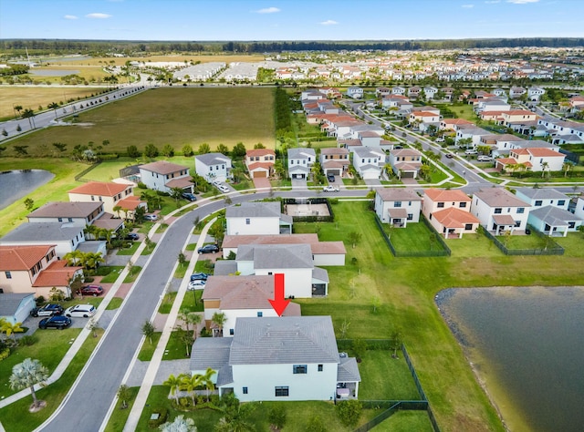 aerial view featuring a residential view