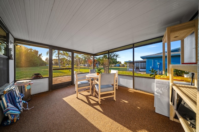 view of sunroom