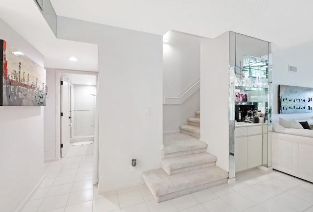 15334 Strathearn Dr Unit 12104, Delray Beach, FL 33446 - staircase with tile patterned floors