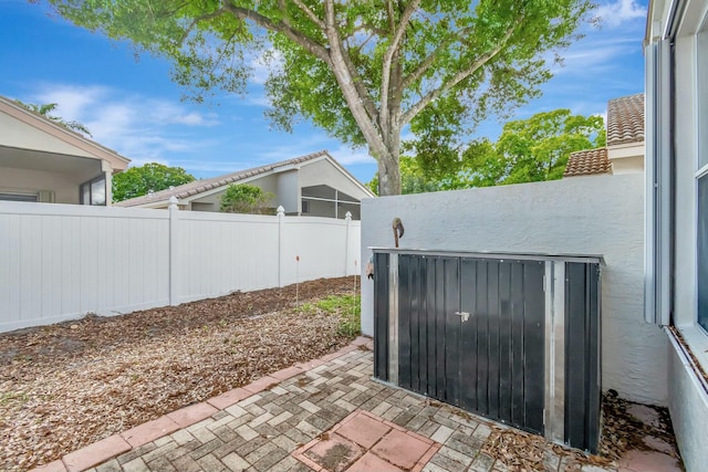 view of patio / terrace with a fenced backyard