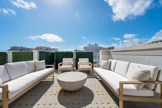 view of patio / terrace with an outdoor hangout area