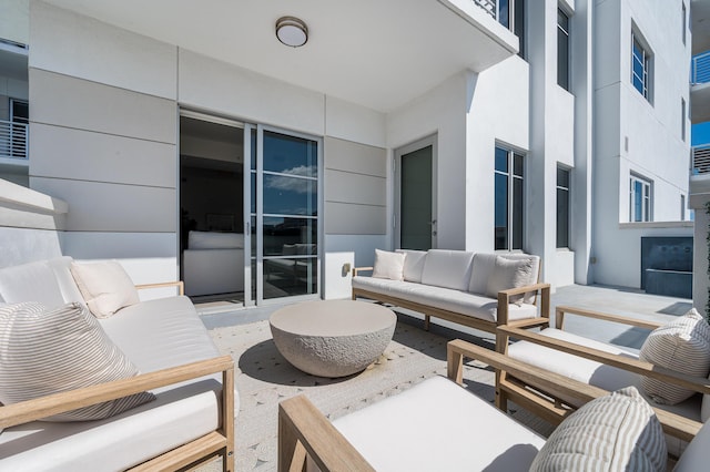 view of patio / terrace with an outdoor hangout area