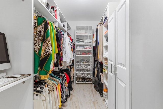 875 E Camino Real Unit 7E, Boca Raton, FL 33432 - walk in closet featuring light hardwood / wood-style flooring
