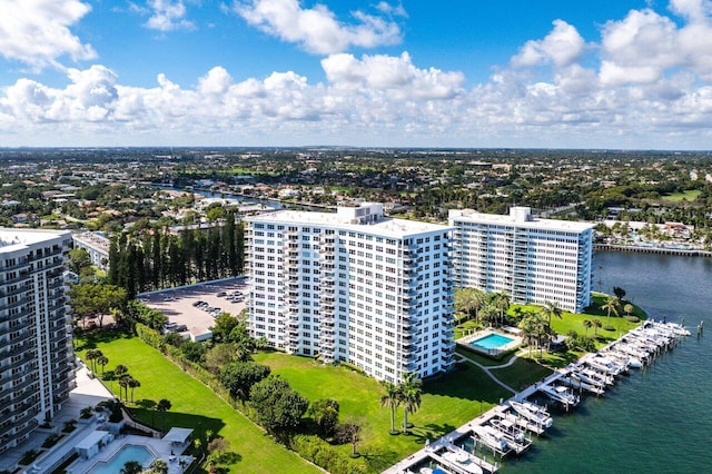 875 E Camino Real Unit 7E, Boca Raton, FL 33432 - aerial view featuring a water view
