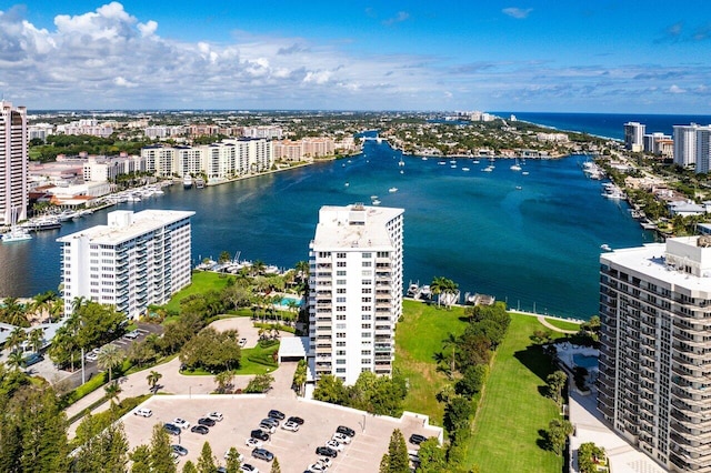 875 E Camino Real Unit 7E, Boca Raton, FL 33432 - drone / aerial view with a water view