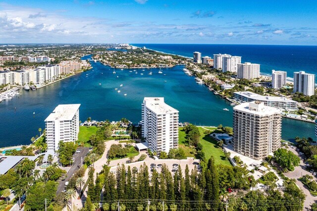 875 E Camino Real Unit 7E, Boca Raton, FL 33432 - aerial view featuring a water view