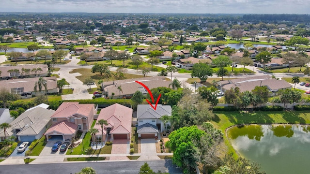 9602 Fox Trot Ln, Boca Raton, FL 33496 - birds eye view of property featuring a water view