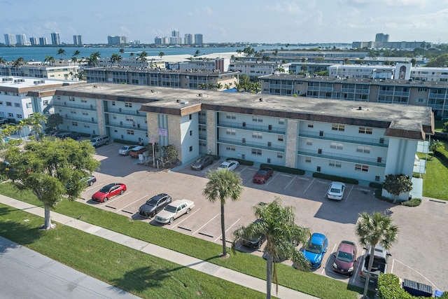 birds eye view of property featuring a view of city