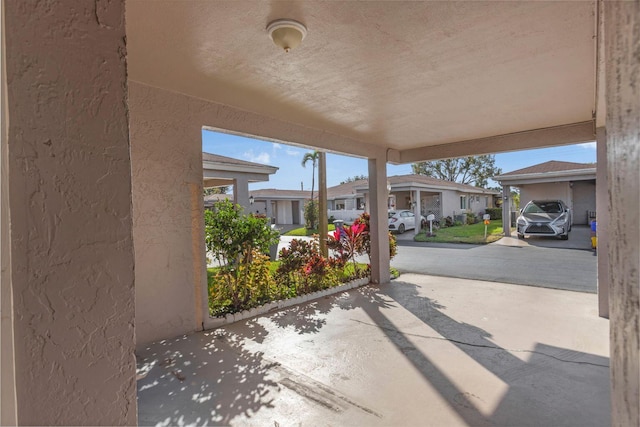 view of patio featuring a residential view