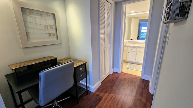 3100 N Palm Aire Dr Unit 604, Pompano Beach, FL 33069 - office featuring dark wood-type flooring