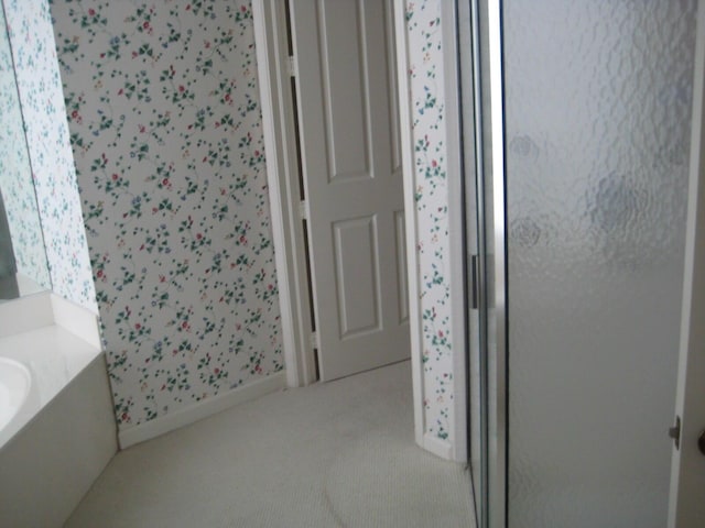 bathroom with an enclosed shower