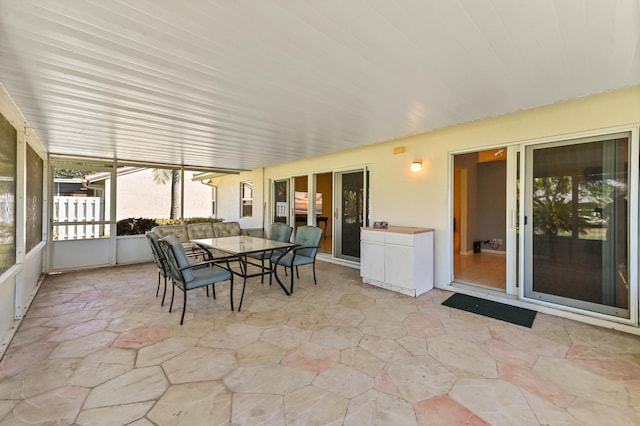 view of sunroom / solarium