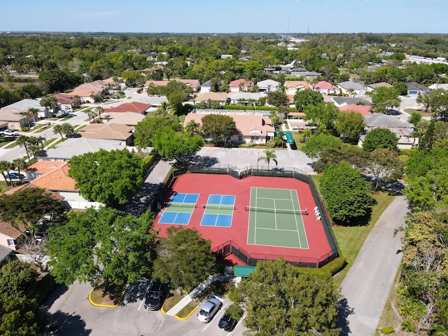 aerial view with a residential view